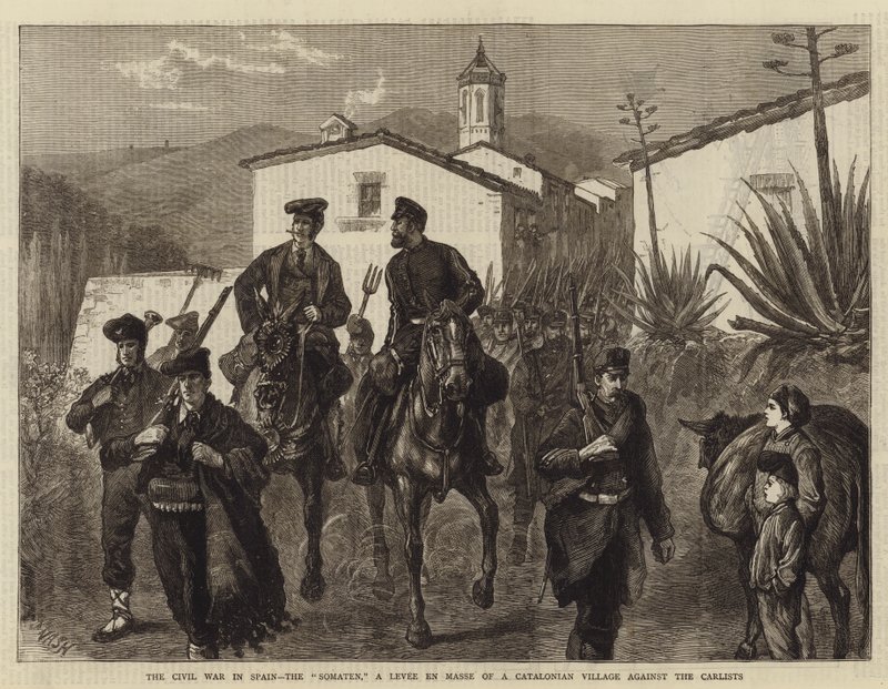 La guerre civile en Espagne, le Somaten, une levée en masse d