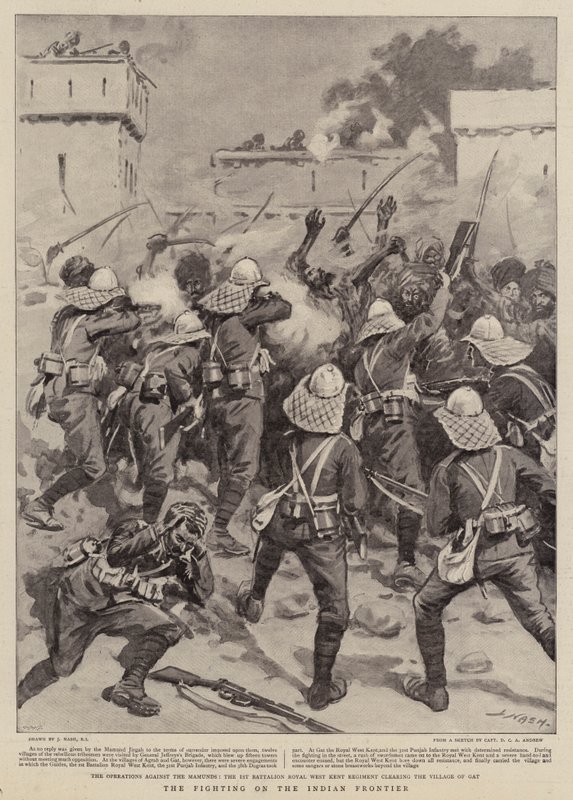 Les combats sur la frontière indienne - Joseph Nash