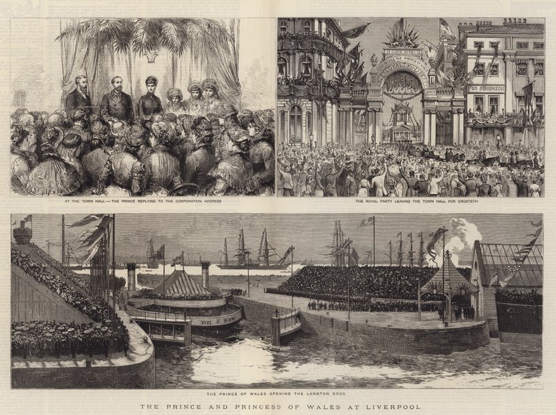 Le prince et la princesse de Galles à Liverpool - Joseph Nash