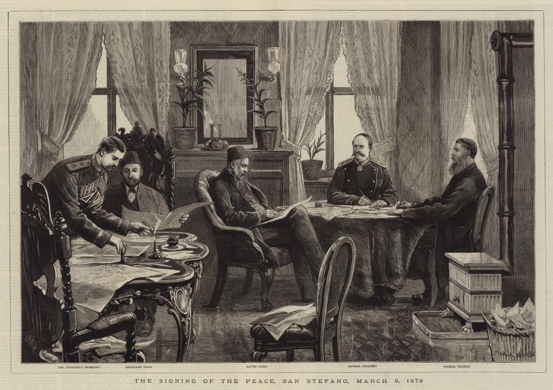La signature de la paix, San Stefano, 3 mars 1878 - Joseph Nash
