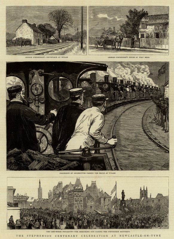 La célébration du centenaire de Stephenson à Newcastle-on-Tyne - Joseph Nash
