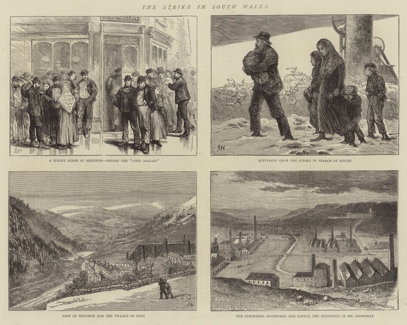 La grève au sud du Pays de Galles - Joseph Nash