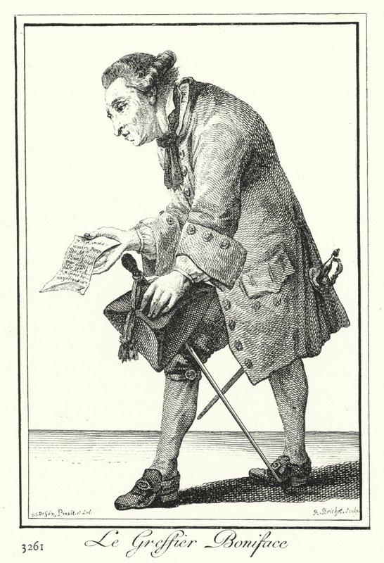 Le clerc Boniface (gravure) - Joseph Franz von (after) Goez