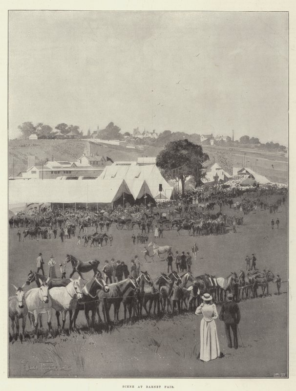 Scène à la foire de Barnet - Joseph Holland Tringham