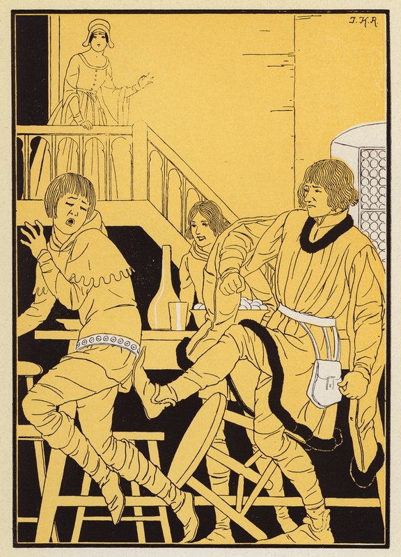 Le Pauvre Clerc (lithographie en couleur) - Joseph Kuhn Regnier