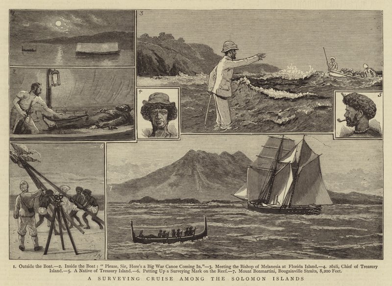Croisière de relevé parmi les îles Salomon - Joseph Nash