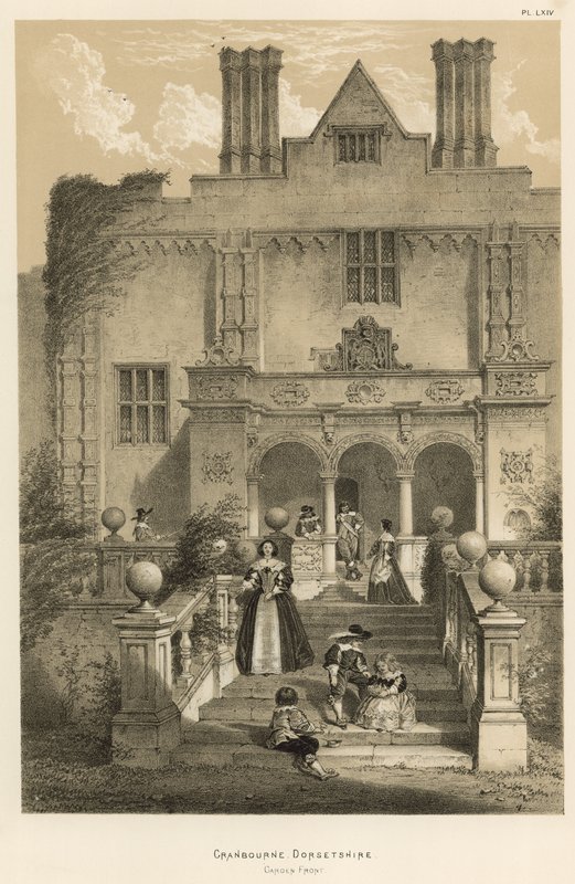 Cranbourne, Dorsetshire, Façade du Jardin - Joseph Nash