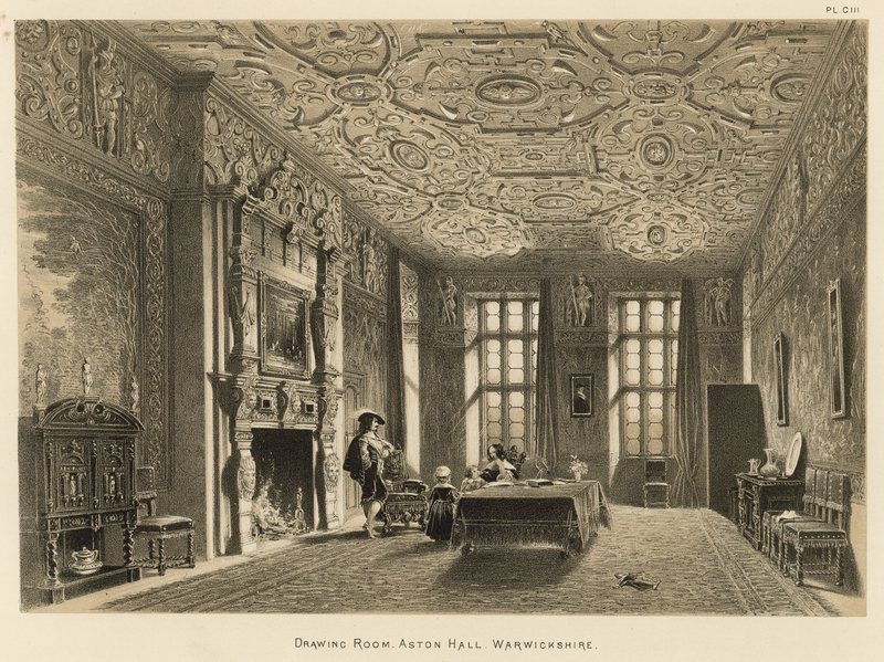Salon, Aston Hall, Warwickshire - Joseph Nash