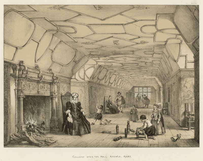 Galerie au-dessus du hall, Knowle, Kent - Joseph Nash