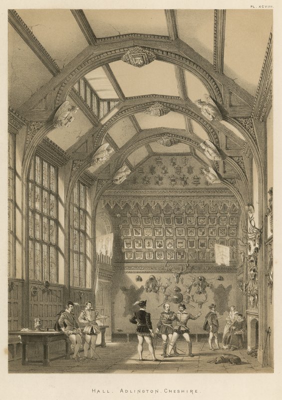 Hall, Adlington, Cheshire - Joseph Nash