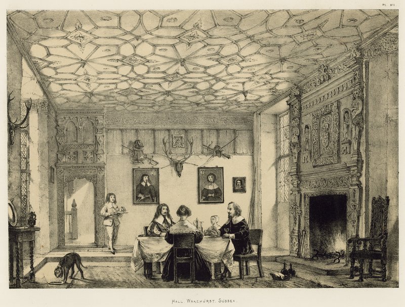 Hall, Wakehurst, Sussex - Joseph Nash