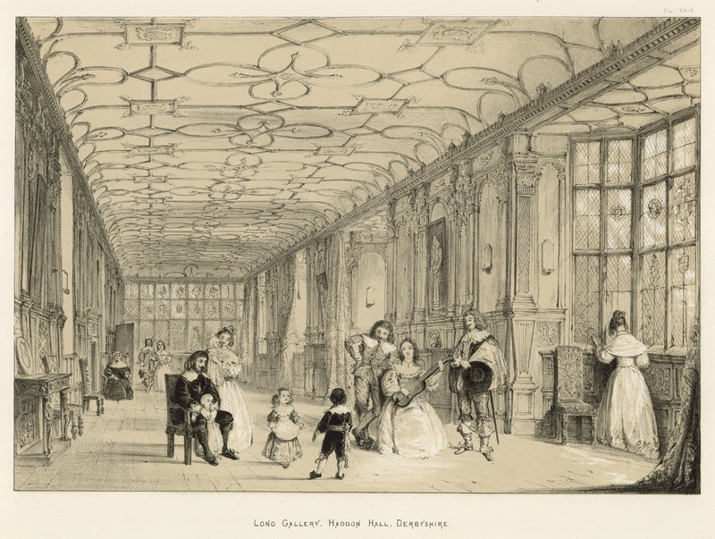 Longue Galerie, Haddon Hall, Derbyshire - Joseph Nash