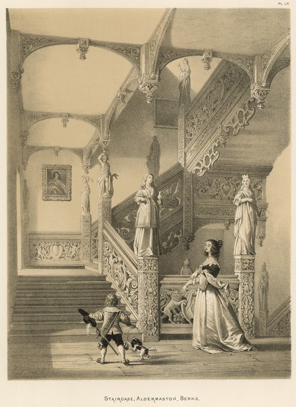 Escalier, Aldermaston, Berks - Joseph Nash
