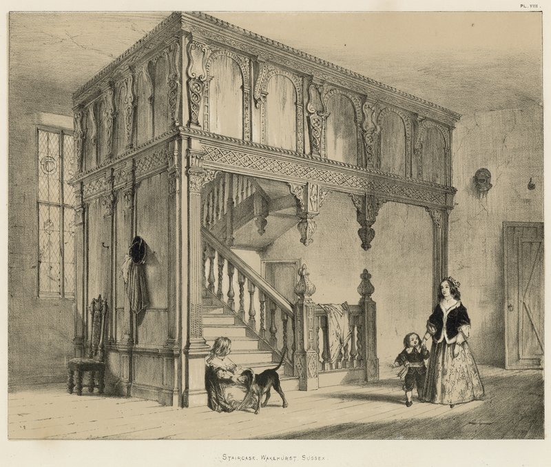 Escalier, Wakehurst, Sussex - Joseph Nash