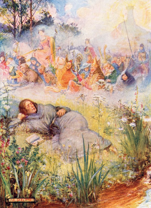 William Langland rêvant un rêve merveilleux - Joseph Ratcliffe Skelton