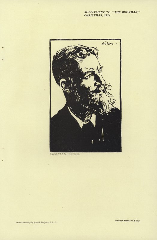 Portrait de George Bernard Shaw - Joseph Simpson