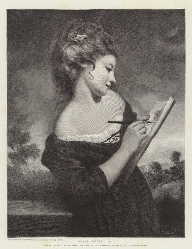 Fille Dessinant - Joshua Reynolds