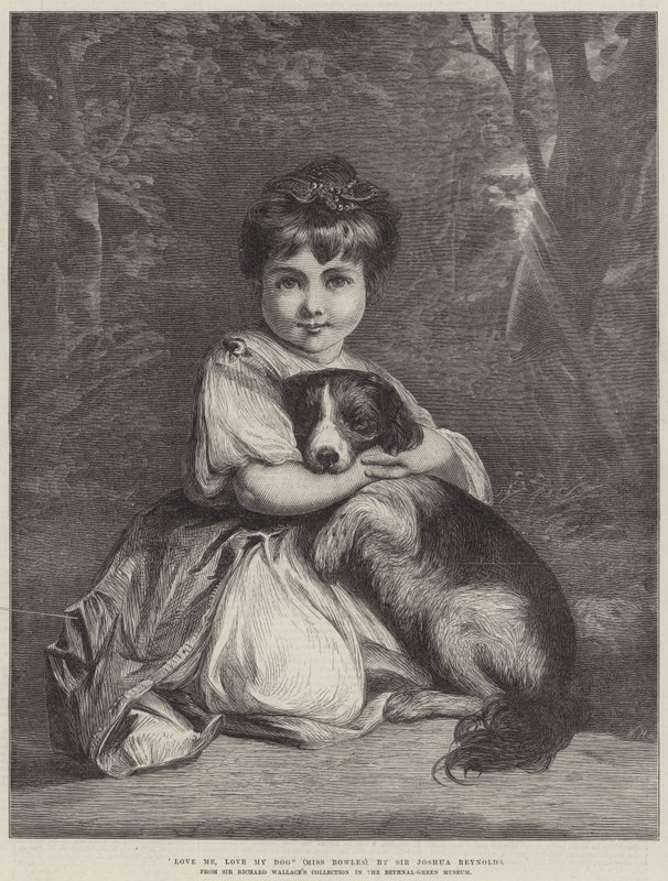 Aime-moi, aime mon chien, Miss Bowles - Joshua Reynolds