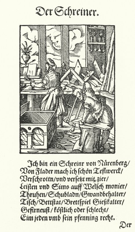 Le menuisier (gravure) - Jost (after) Amman