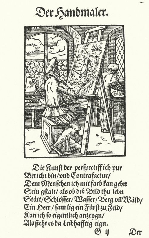 Le peintre (gravure) - Jost (after) Amman
