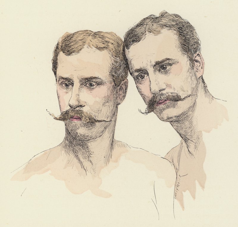Deux gymnastes masculins - Jules Arsene after Garnier