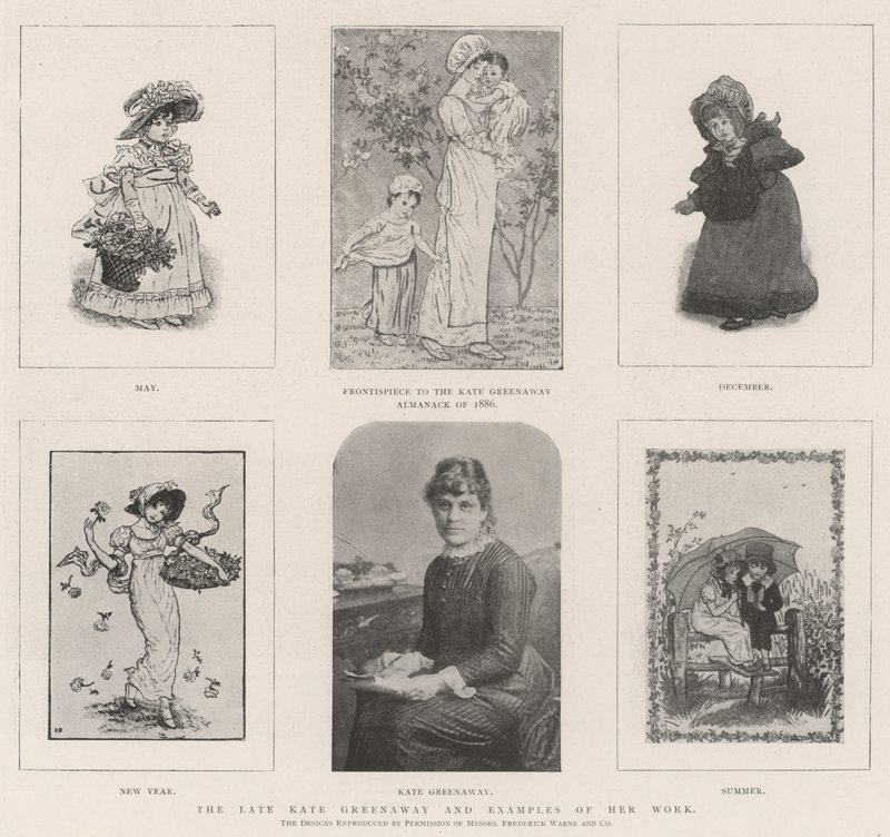 La défunte Kate Greenaway et des exemples de son travail - Kate Greenaway