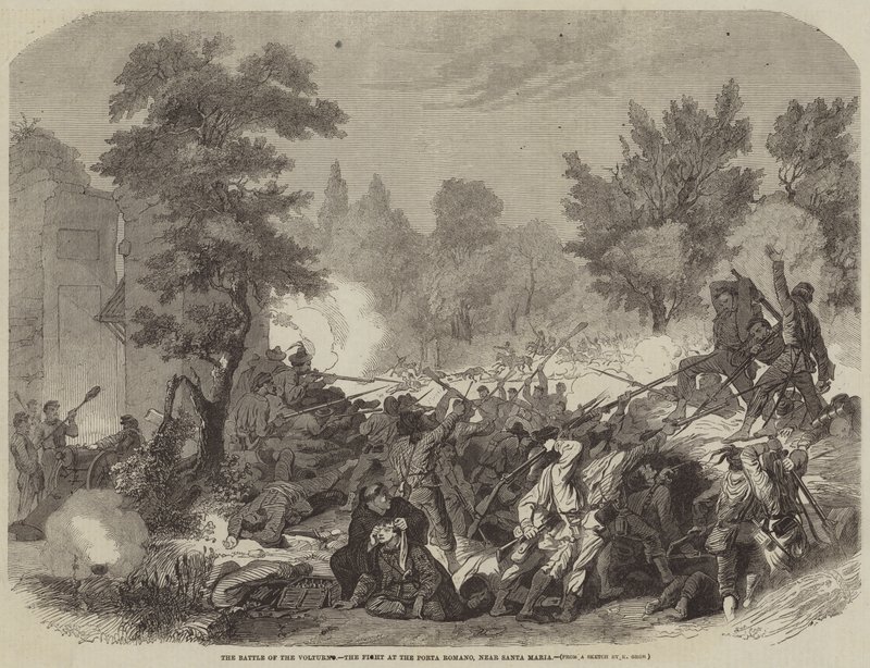 La bataille du Volturno, le combat à la Porta Romano, près de Santa Maria - Konrad Grob