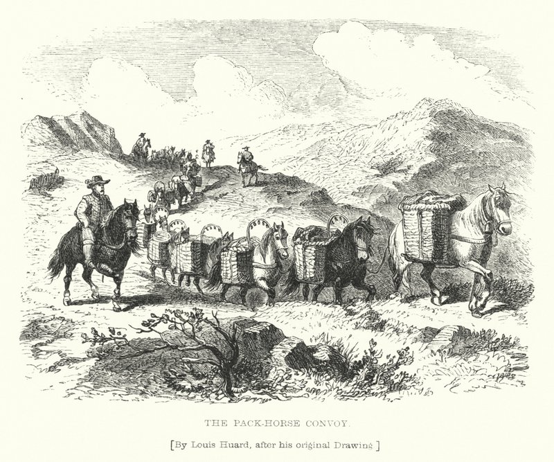 Le convoi de chevaux de bât - L. Huard