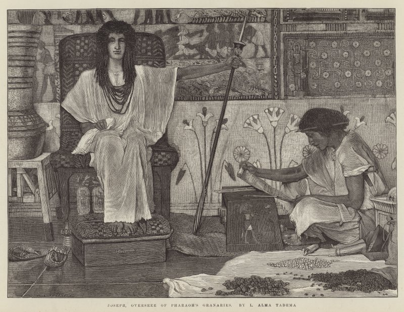 Joseph, Surveillant des Greniers de Pharaon - Lawrence Alma Tadema