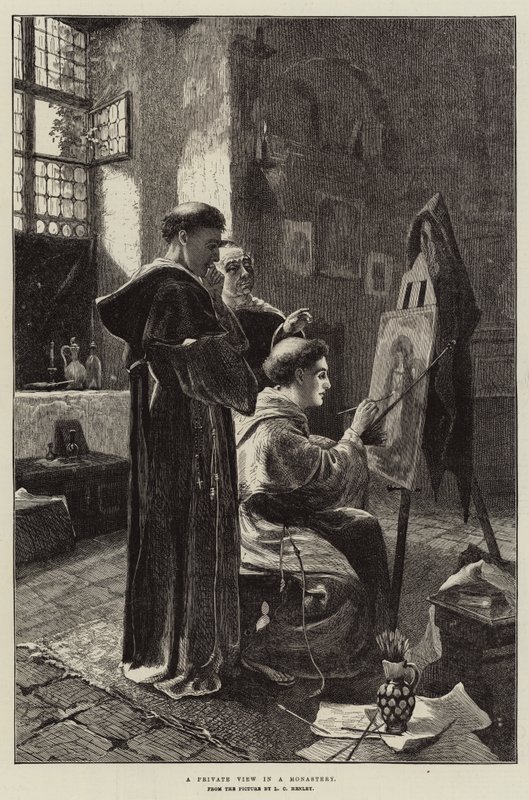 Une Vue Privée dans un Monastère - Lionel Charles Henley