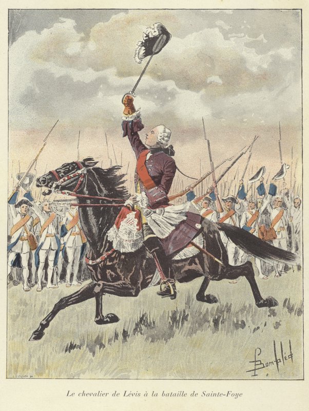 Le Chevalier de Lévis à la bataille de Sainte-Foy, Québec - Louis Charles Bombled