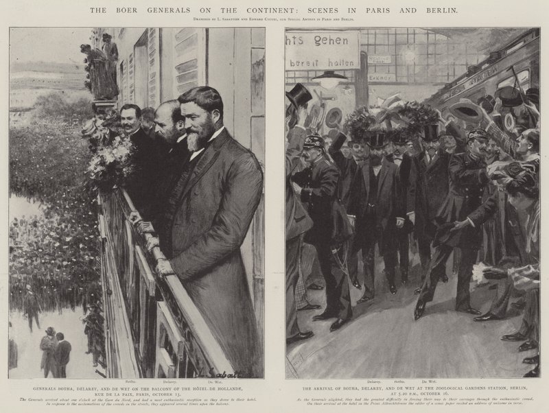 Les Généraux Boers sur le Continent, Scènes à Paris et Berlin - Louis Remy Sabattier