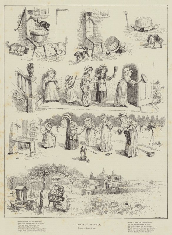 Un problème domestique - Louis Wain