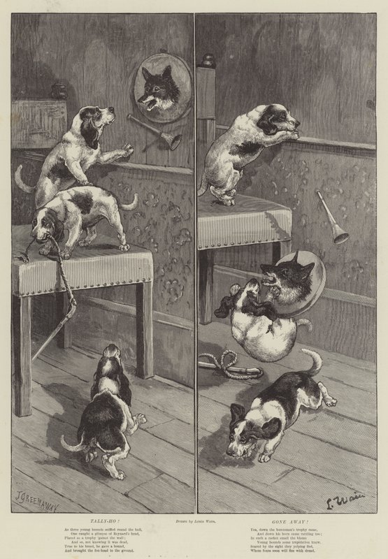 Tally-Ho! Parti! - Louis Wain