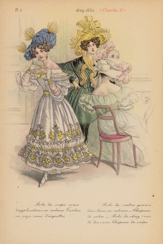 Mode française : 1829-1830, Charles X - Louis Colas