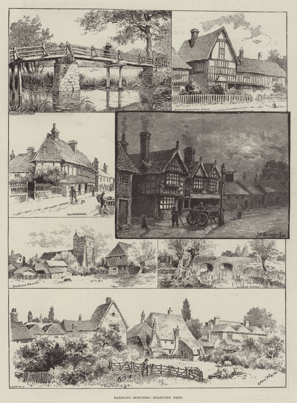 Croquis vagabonds, Headcorn, Kent - Louis Wain