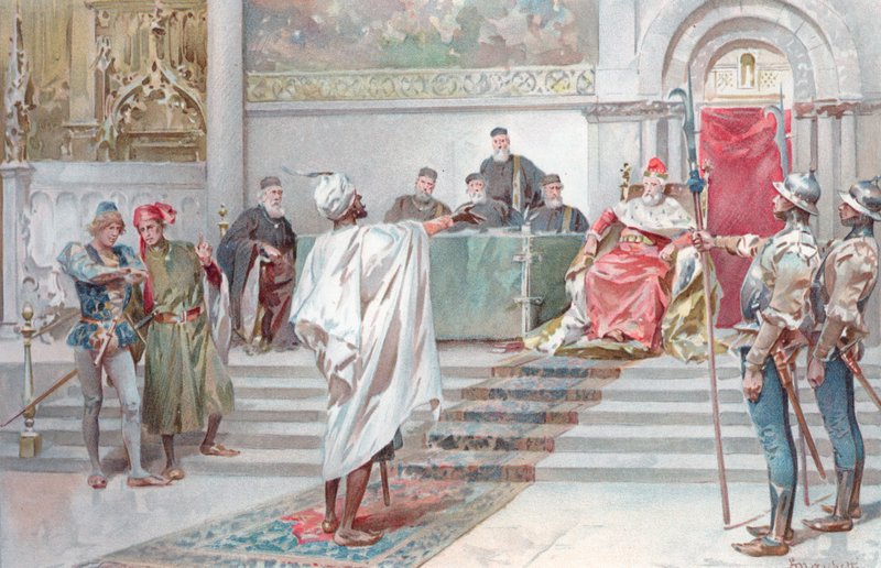 Illustration pour Othello de Shakespeare (chromolithographie) - Ludovico Marchetti