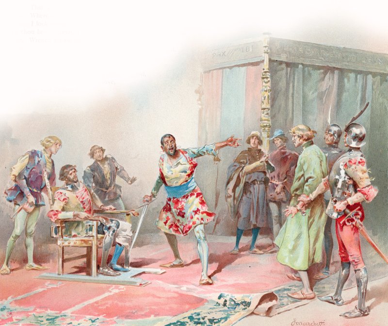 Illustration pour Othello de Shakespeare (chromolitho) - Ludovico Marchetti