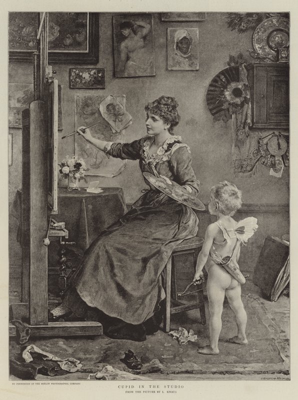 Cupidon dans le studio - Ludwig Knaus