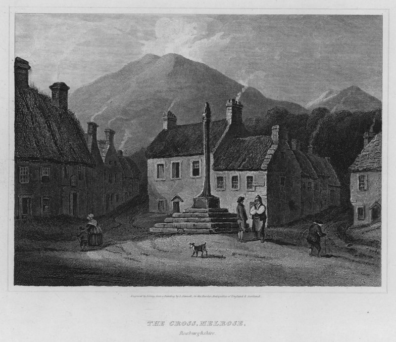 La Croix, Melrose, Roxburghshire (gravure) - Luke (after) Clennell