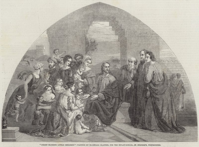 Le Christ bénissant les petits enfants - Marshall Claxton
