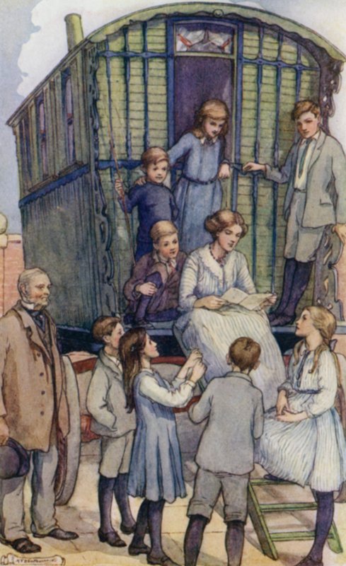 Scène de The Slowcoach, par Edward Verrall Lucas - Mary V. Wheelhouse