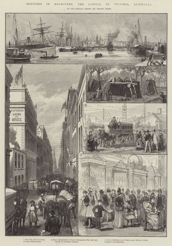 Croquis à Melbourne, la capitale de Victoria, Australie - Melton Prior