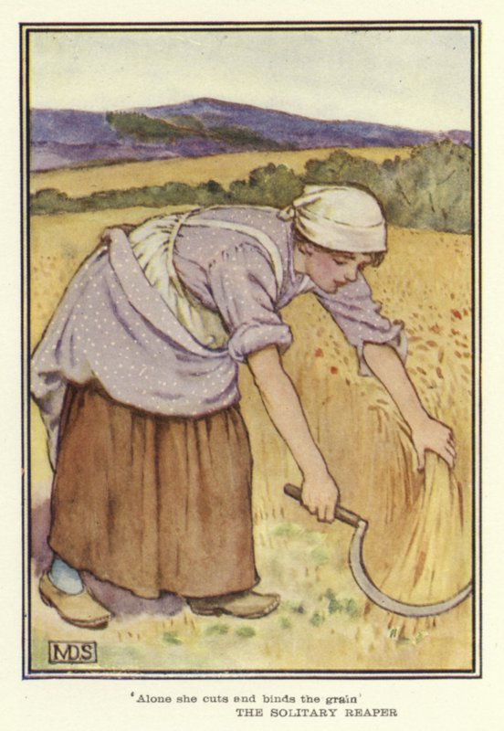 La Moissonneuse solitaire (lithographie en couleur) - Minnie Didbin Spooner