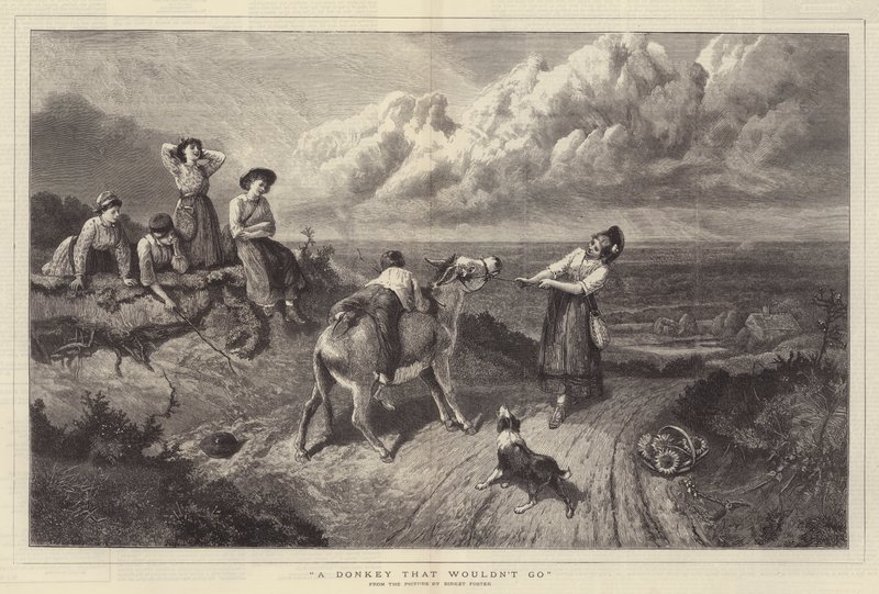 Un âne qui ne voulait pas avancer - Myles Birket Foster