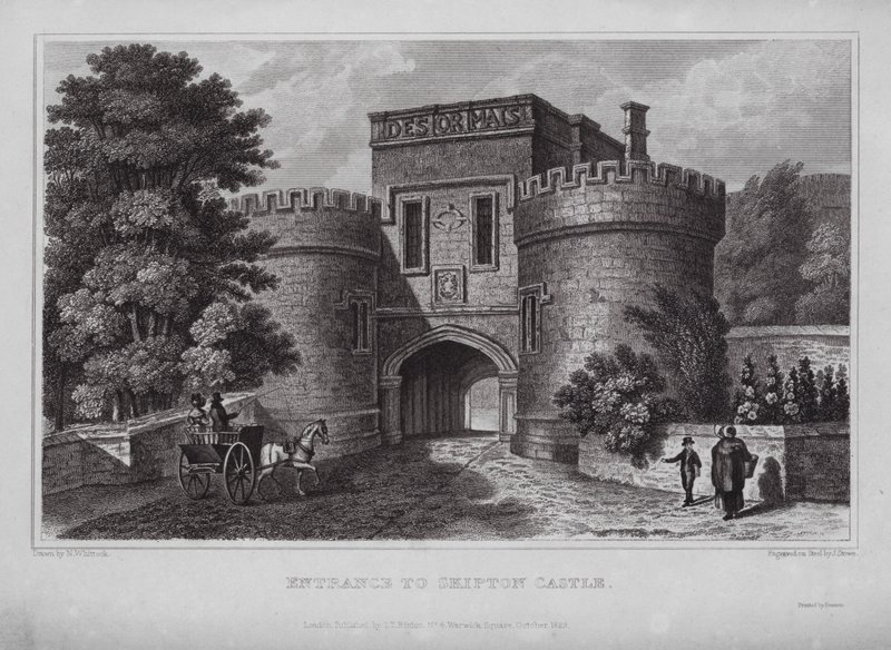 Entrée du château de Skipton - Nathaniel (after) Whittock