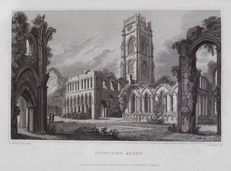 Abbaye de Fountains - Nathaniel (after) Whittock