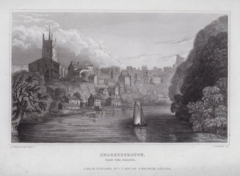 Knaresborough, depuis le pont - Nathaniel (after) Whittock