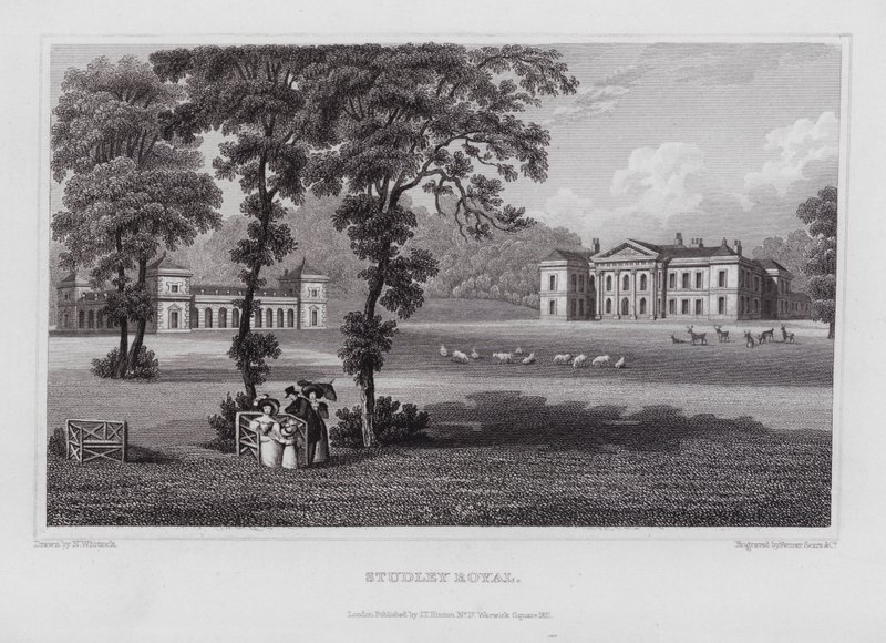 Studley Royal - Nathaniel (after) Whittock