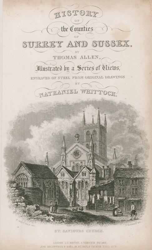 Église Saint-Sauveur, Southwark, Surrey - Nathaniel Whittock